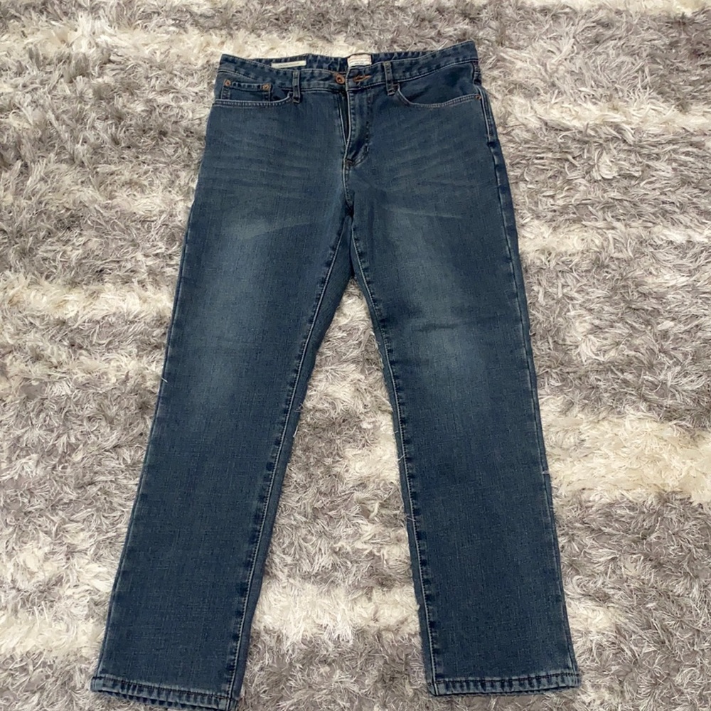 Weatherproof vintage classic blue jeans.